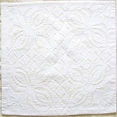 coton blanc sur blanc applique