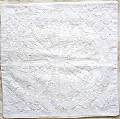 coton blanc sur blanc applique